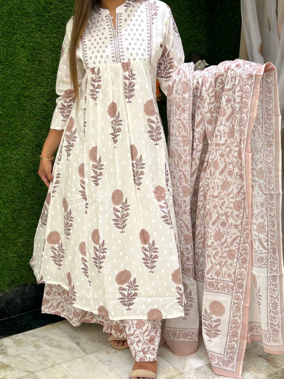 Mul cotton Anarkali