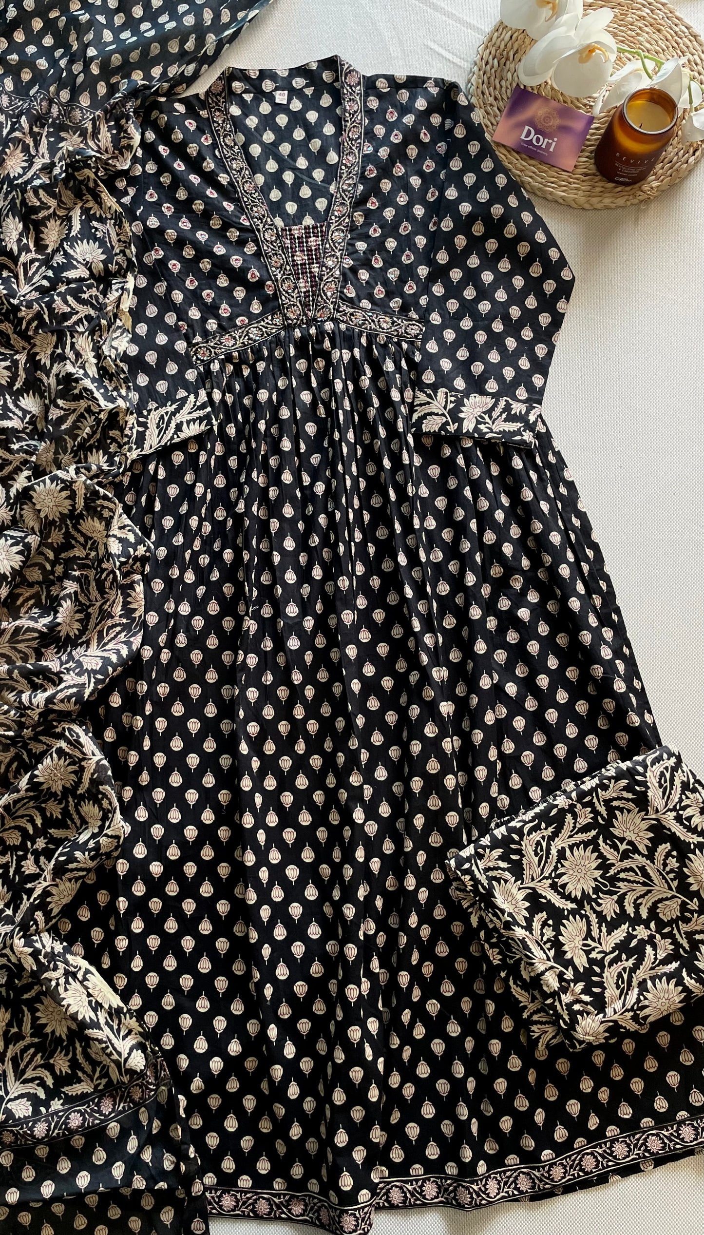 Cotton A-line suit set
