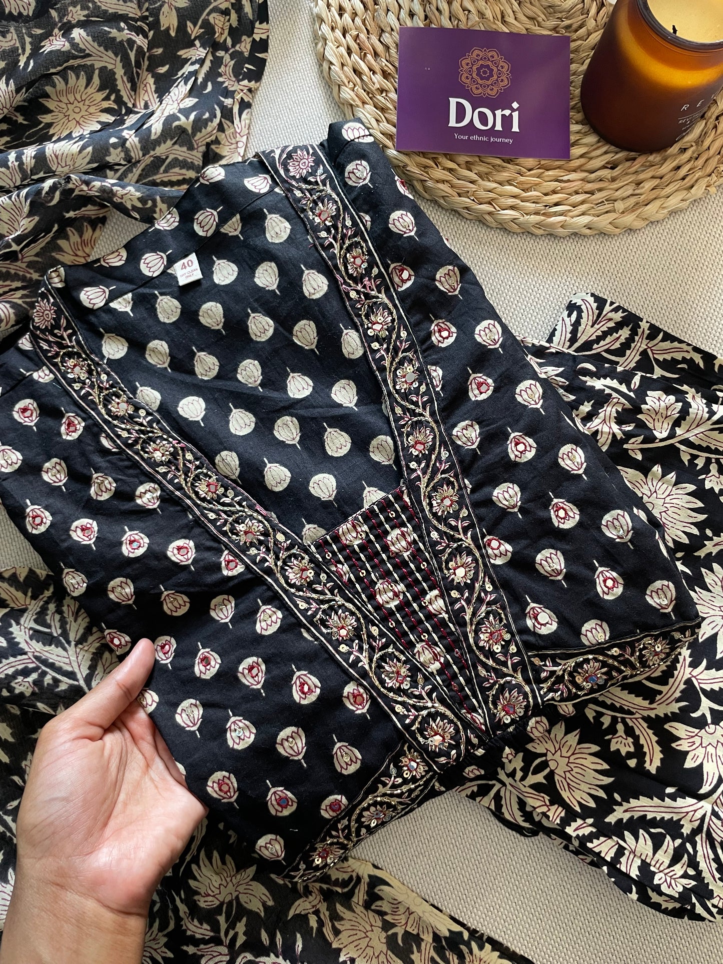 Cotton A-line suit set