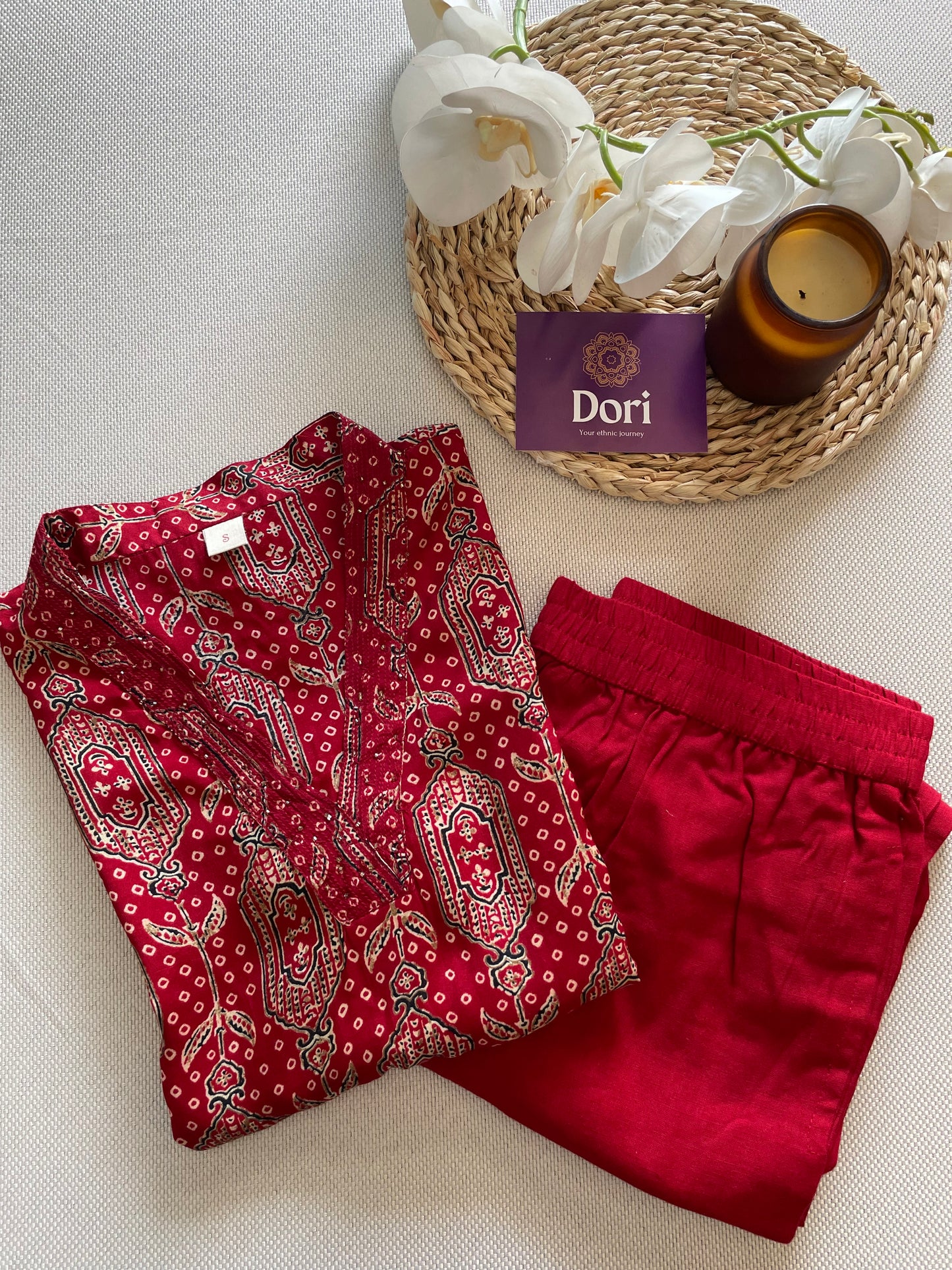 Crepe silk pant set