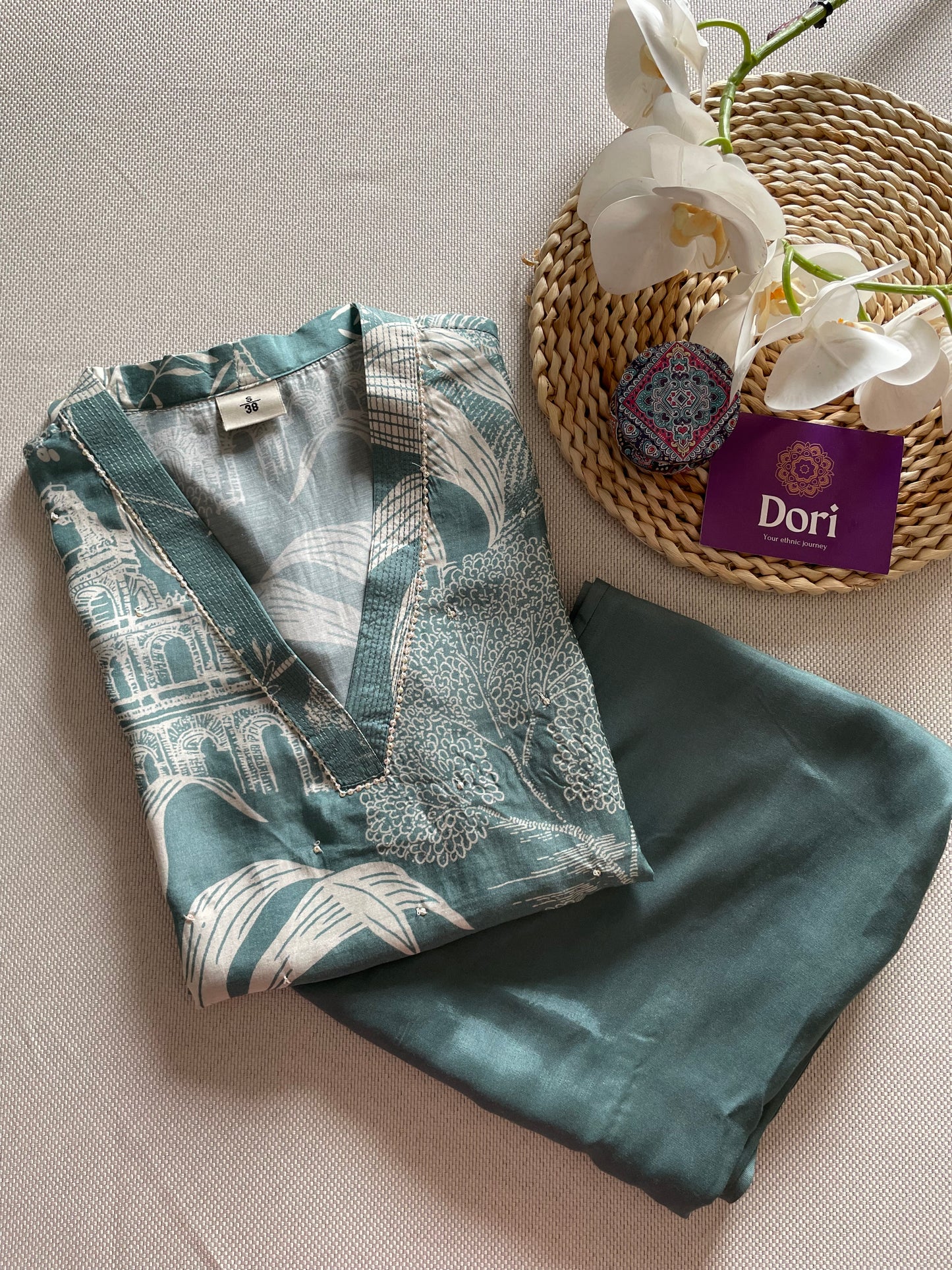 Crepe silk pant set