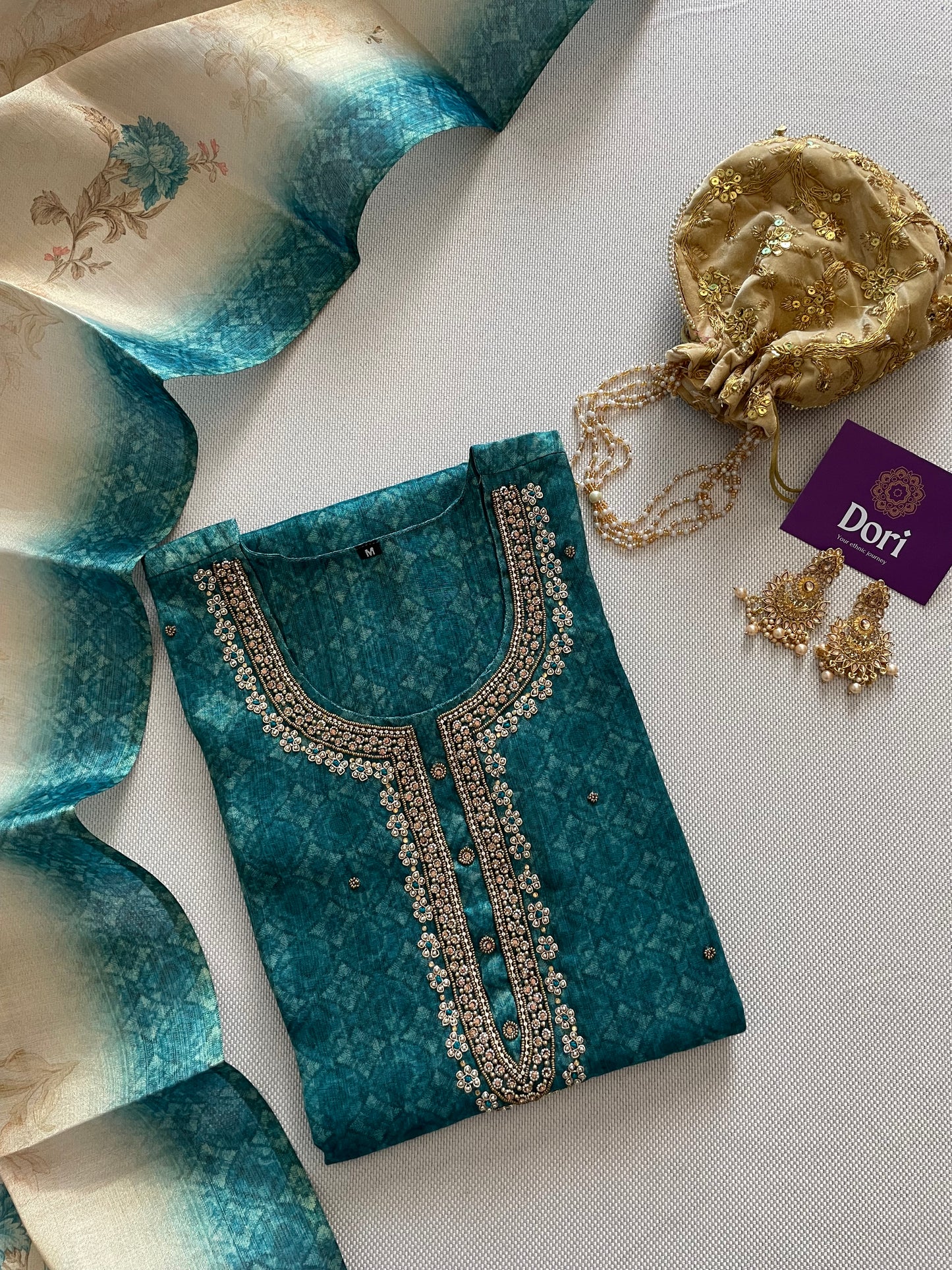 Tissue silk suit set