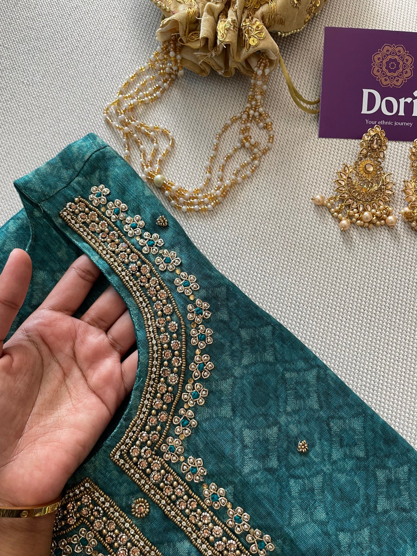 Tissue silk suit set