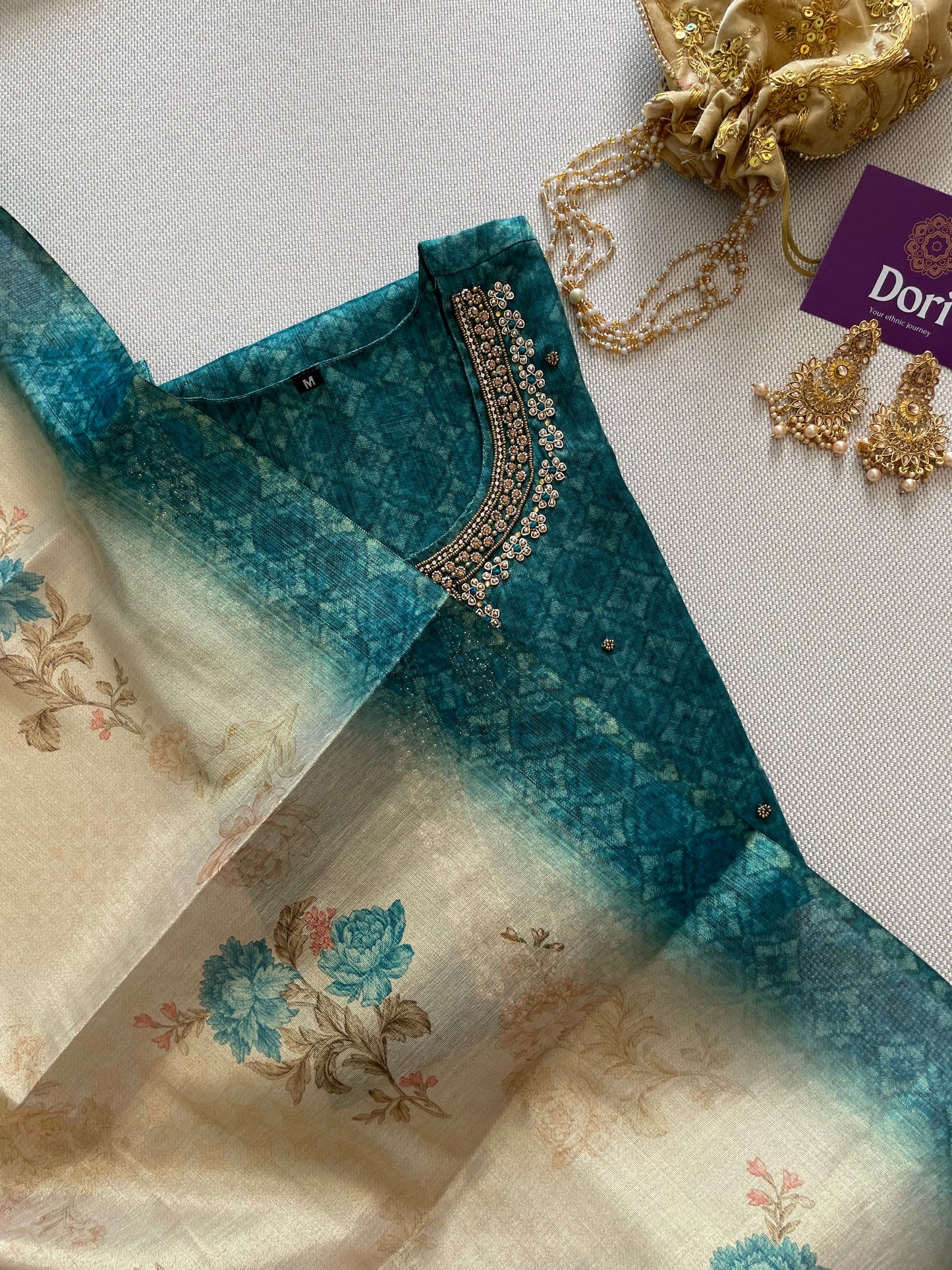 Tissue silk suit set