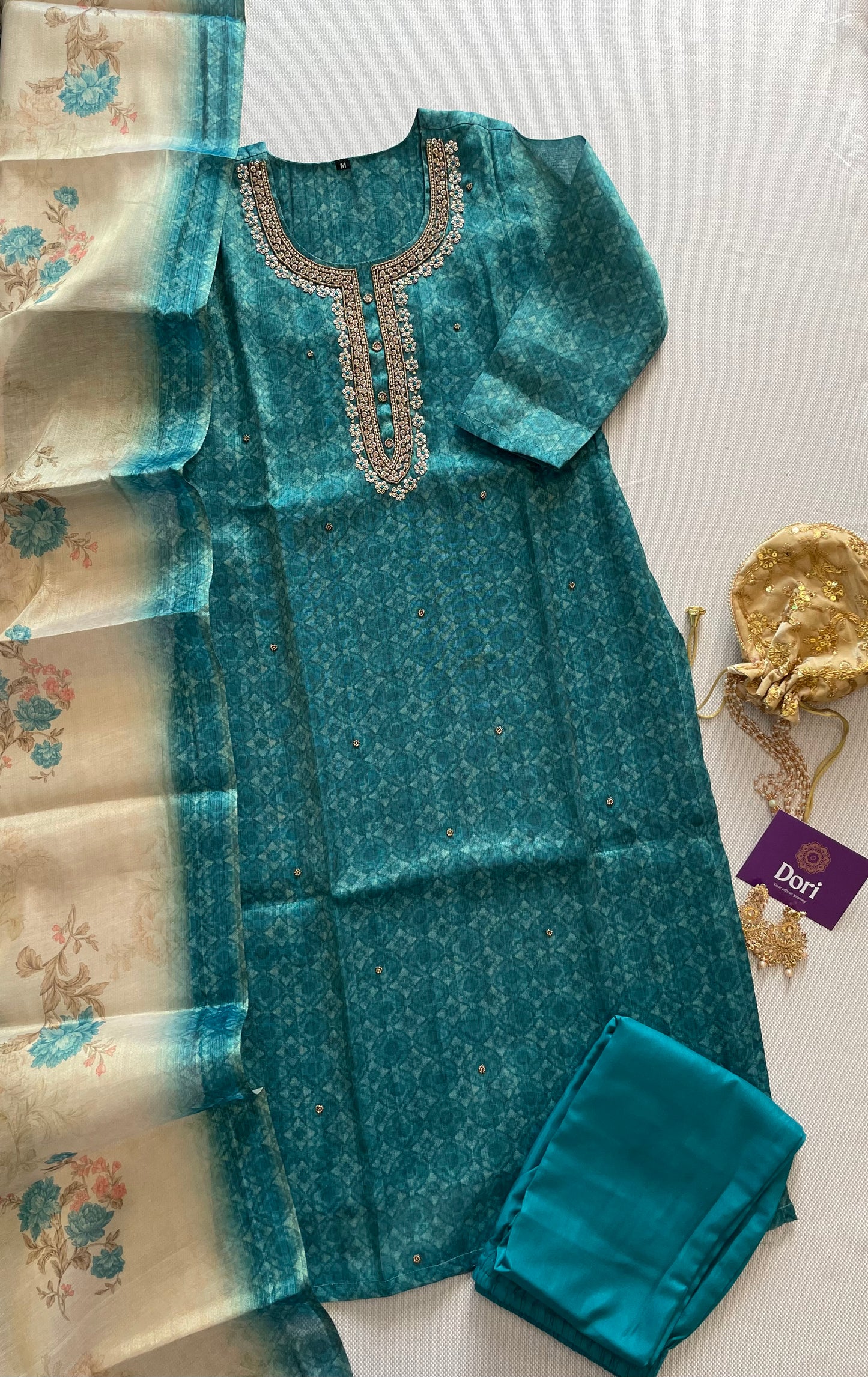 Tissue silk suit set