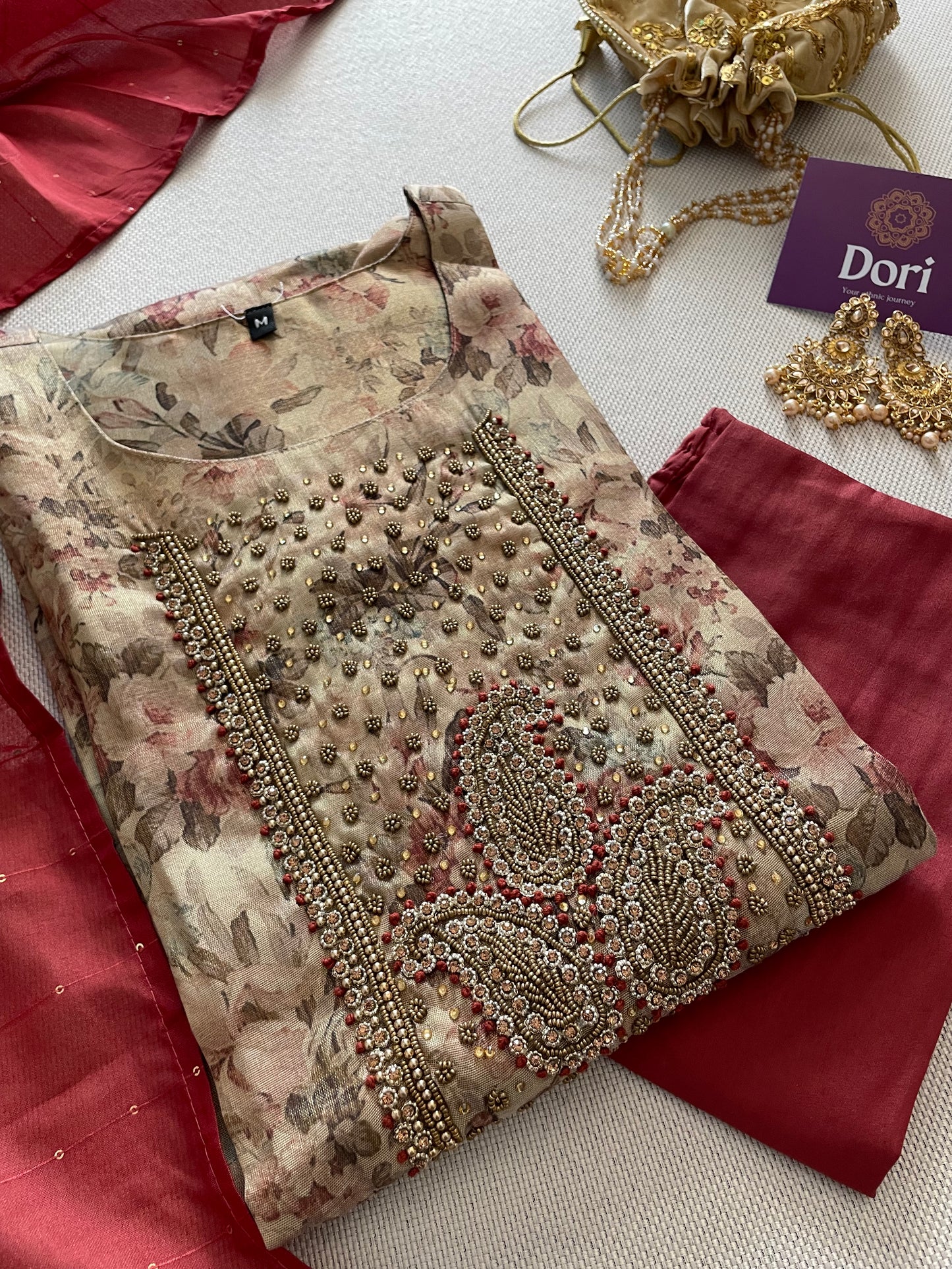 Tissue silk suit set