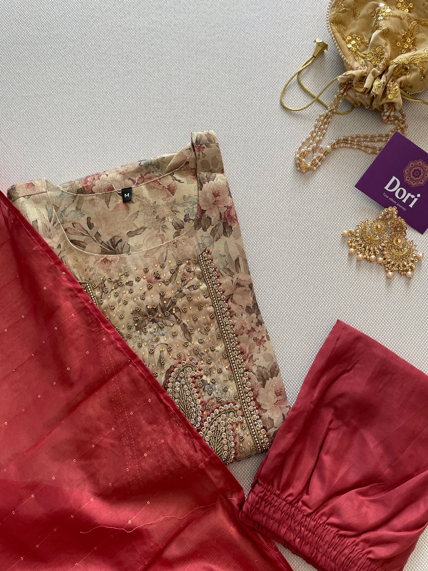 Tissue silk suit set