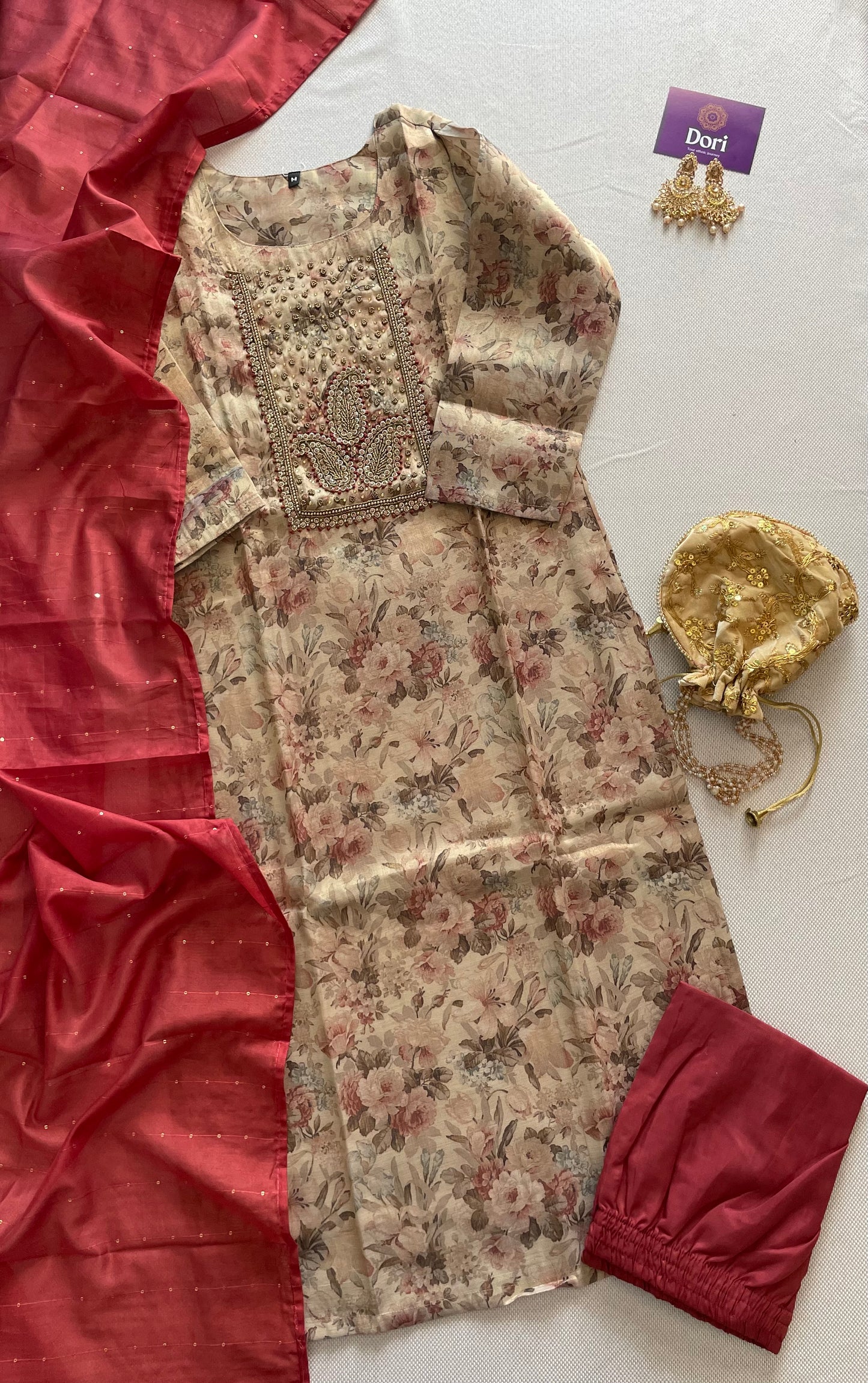 Tissue silk suit set