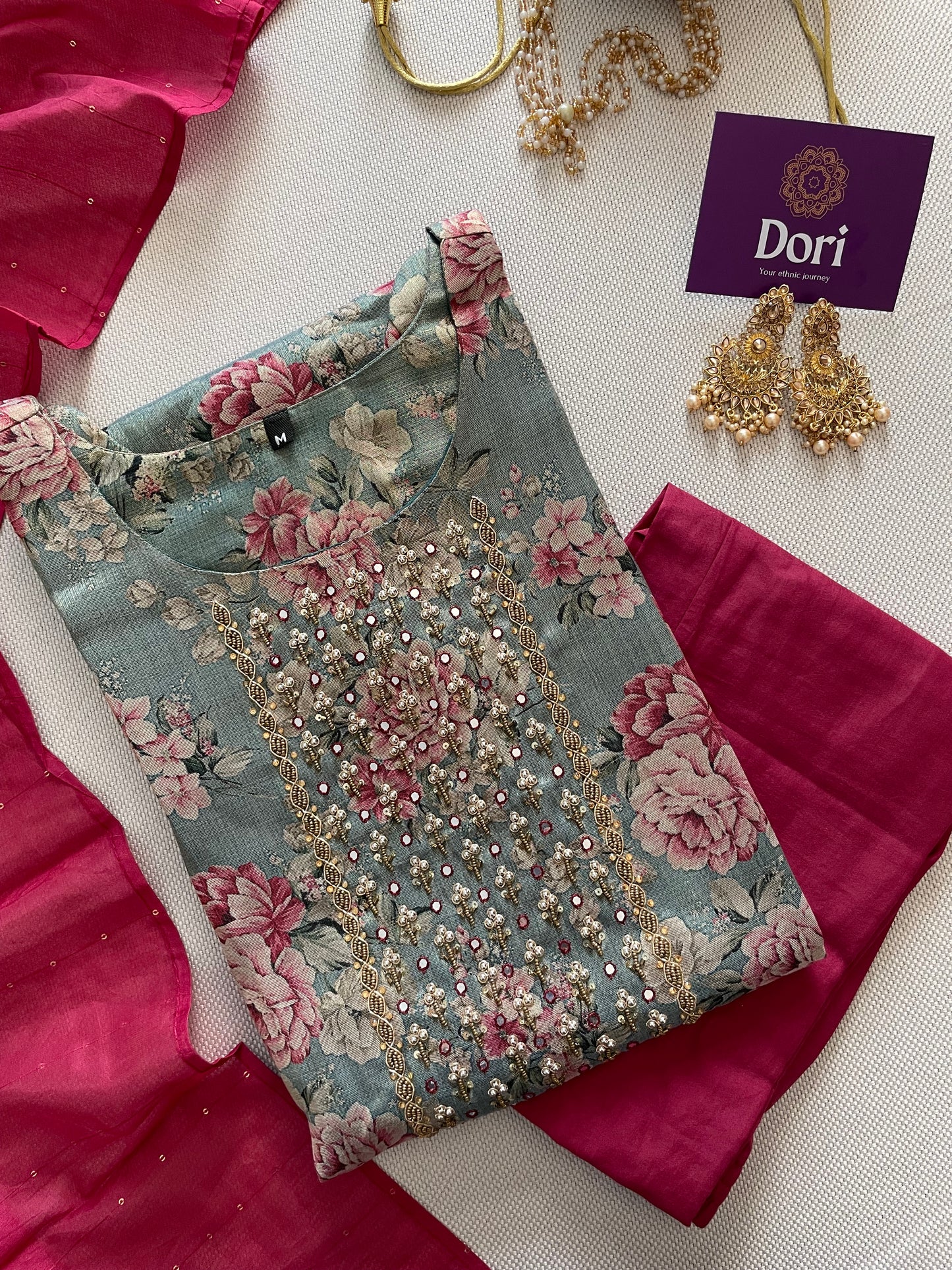 Tissue silk suit set