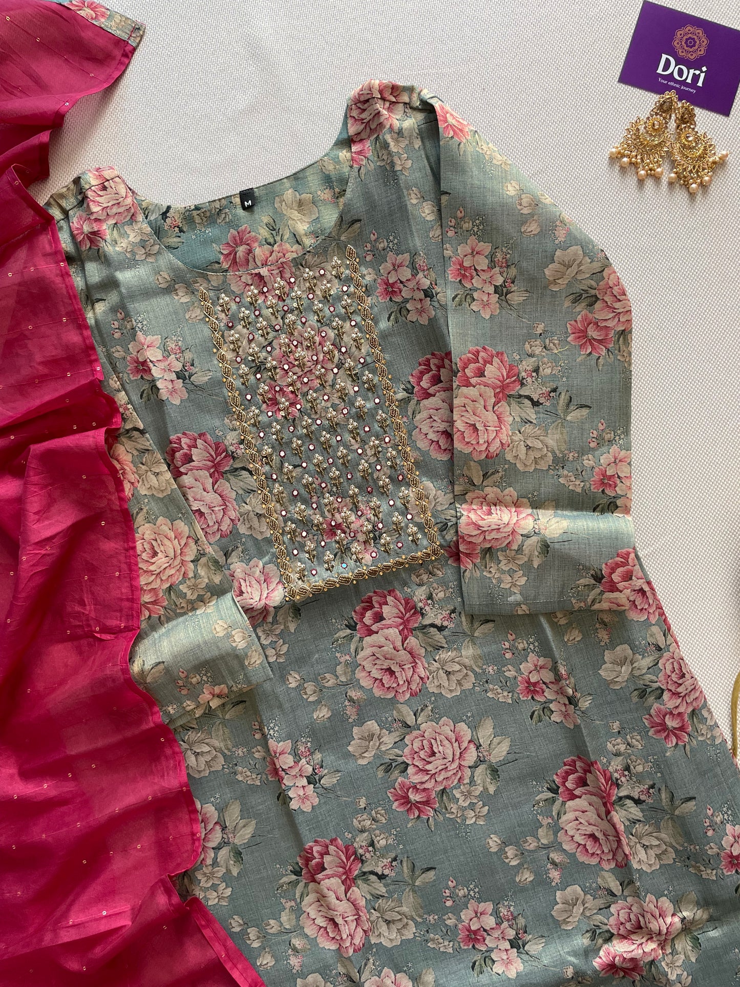 Tissue silk suit set