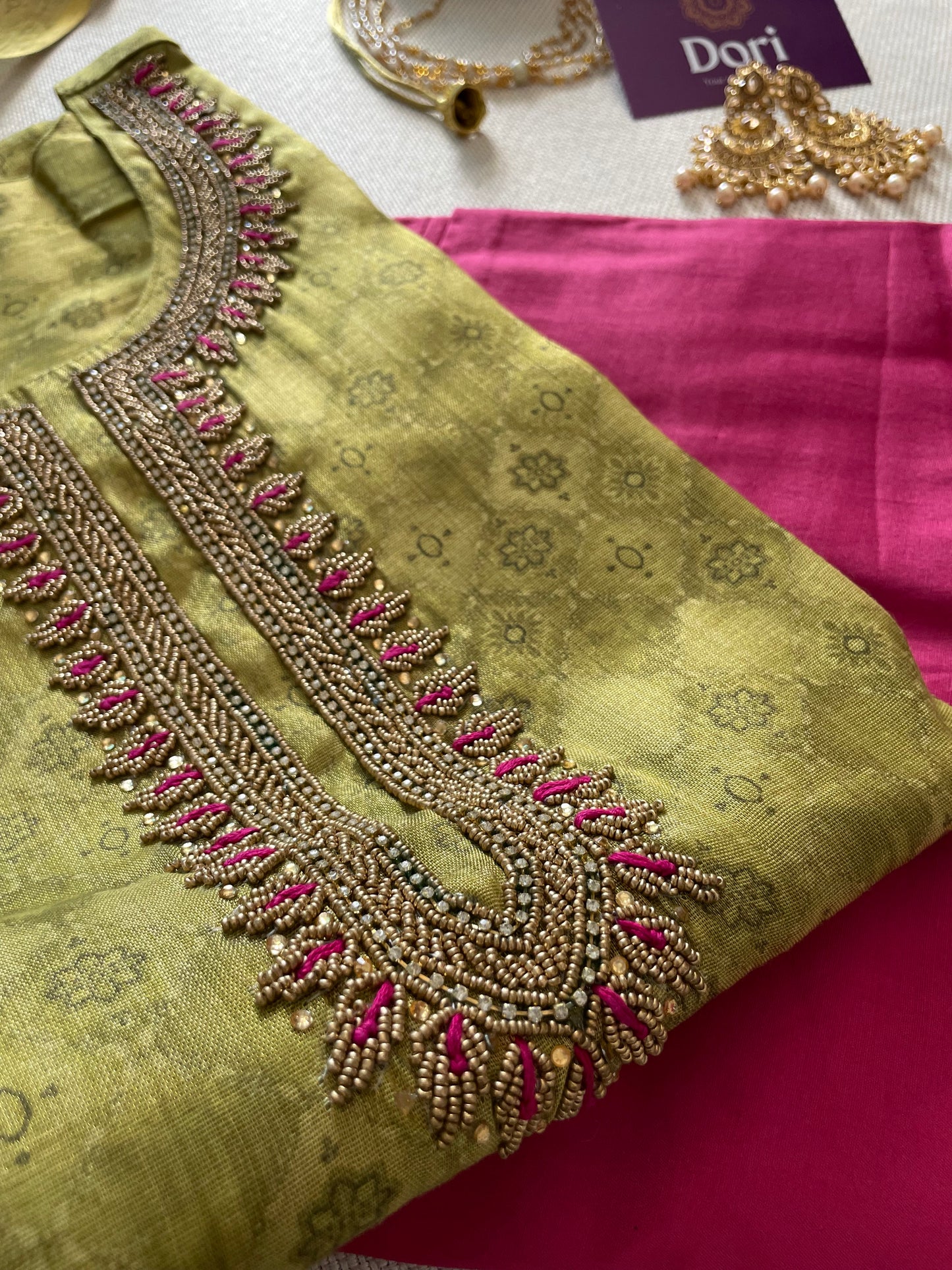 Tissue silk suit set