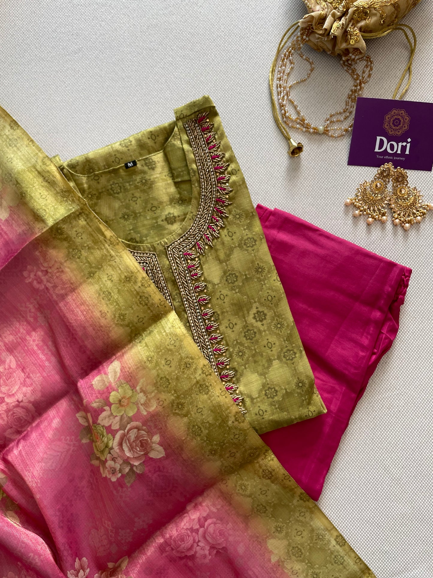 Tissue silk suit set