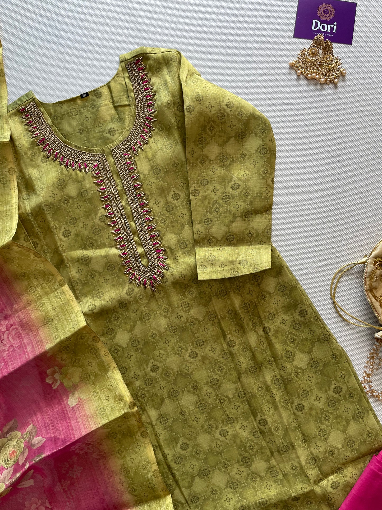 Tissue silk suit set