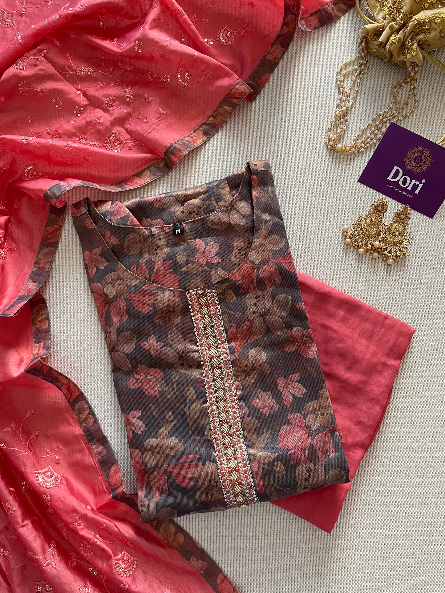 Tissue silk suit set