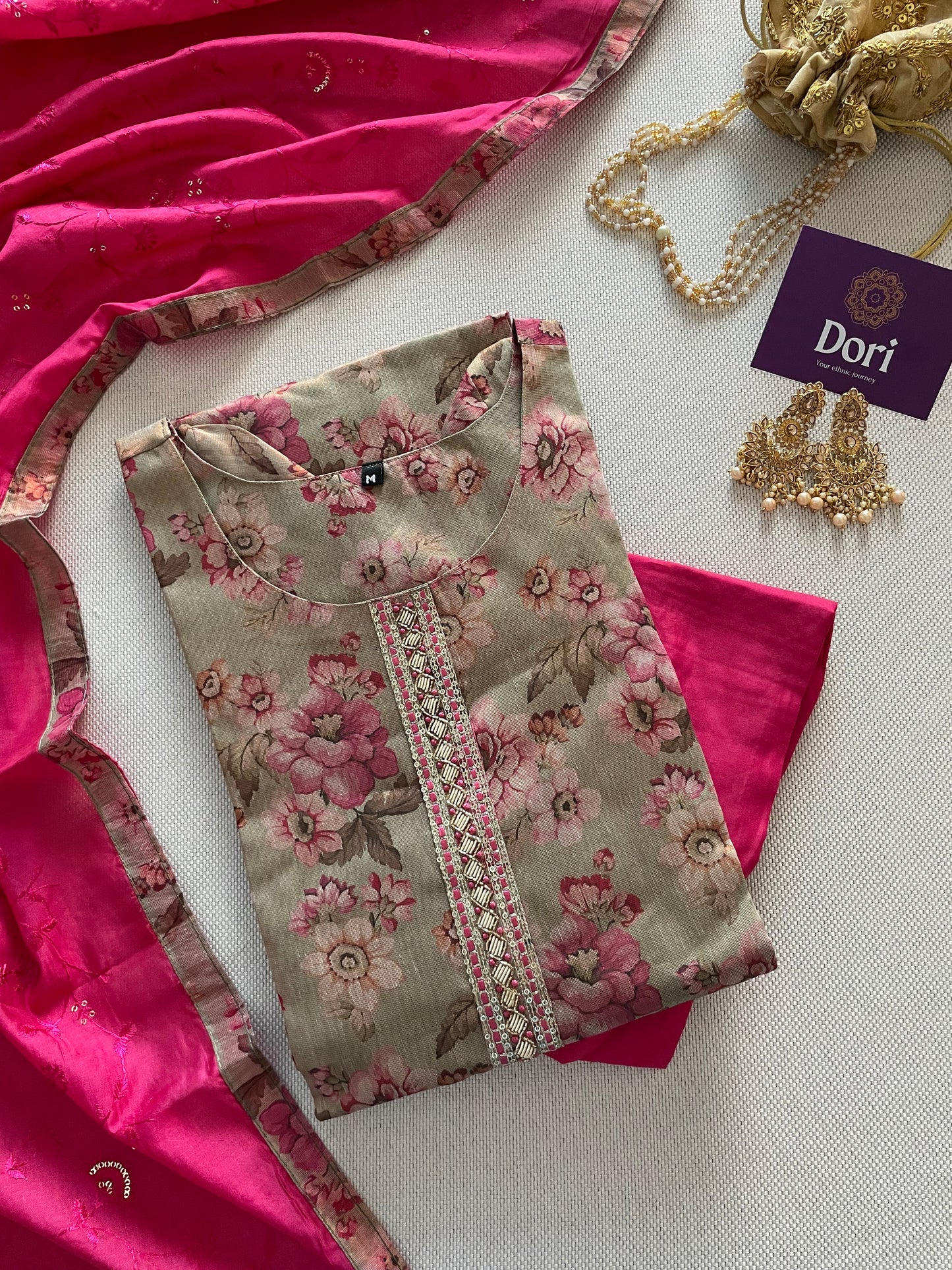Tissue silk suit set