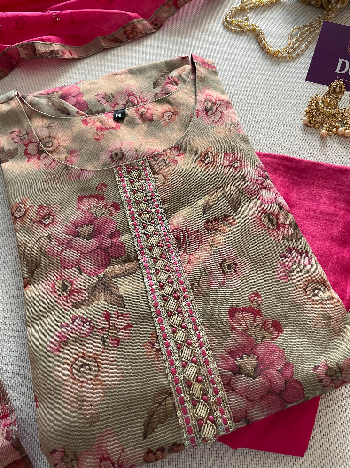 Tissue silk suit set