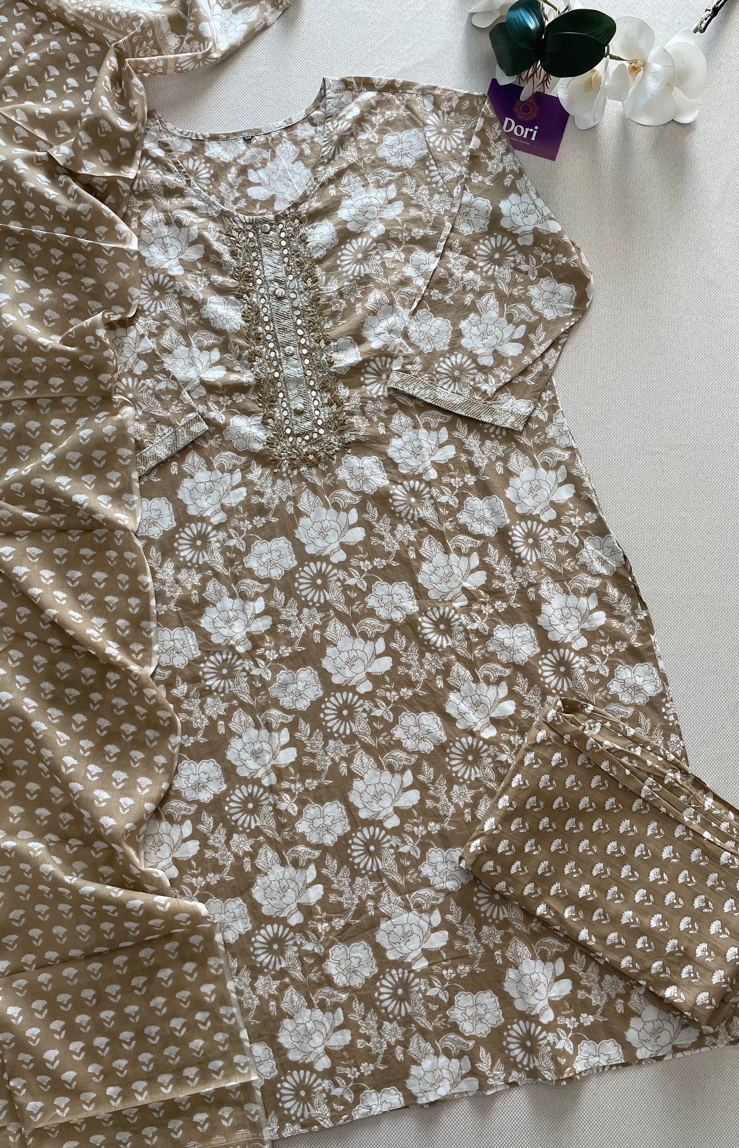 Plus size cotton suit set