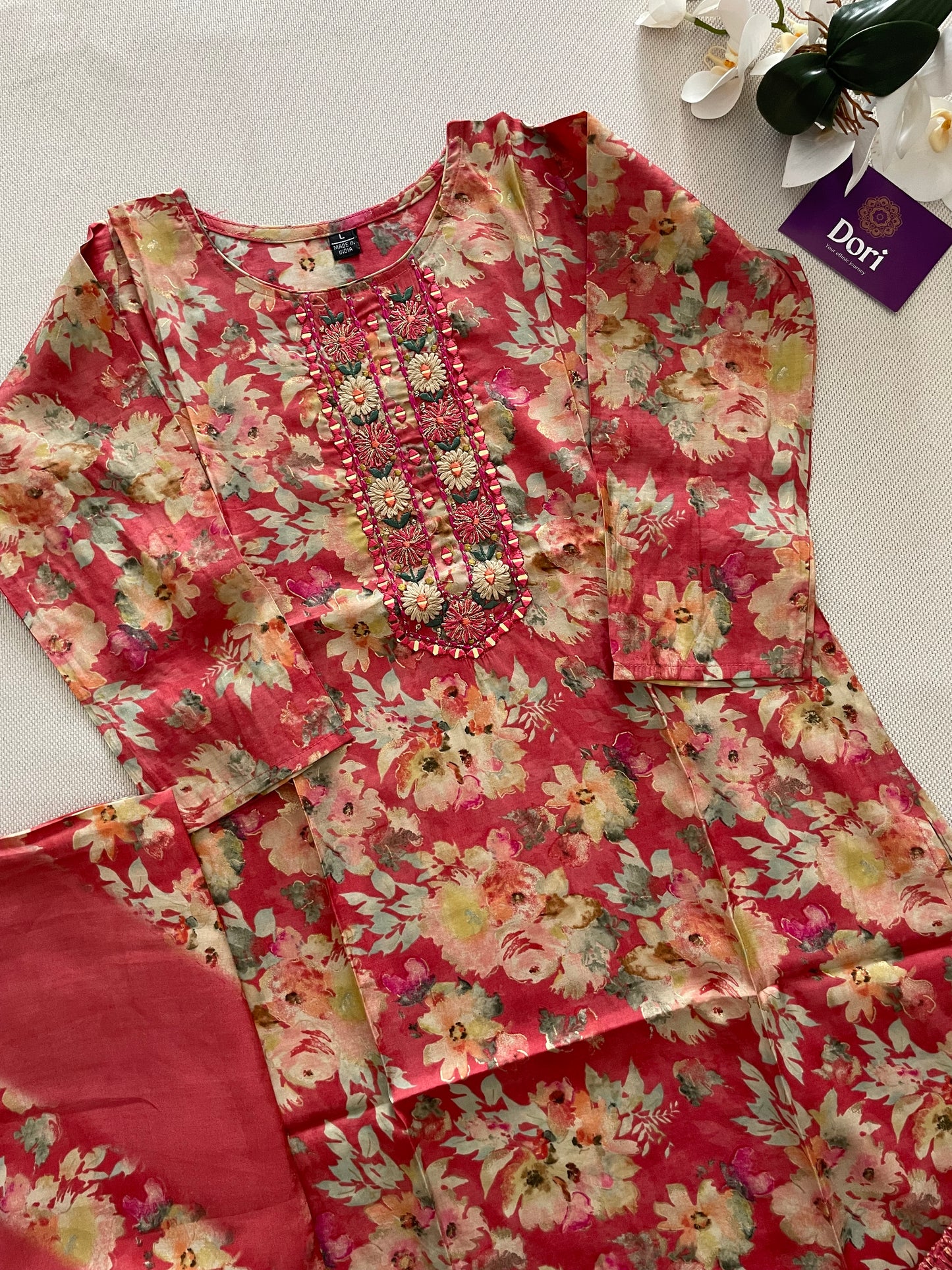 Muslin silk suit set