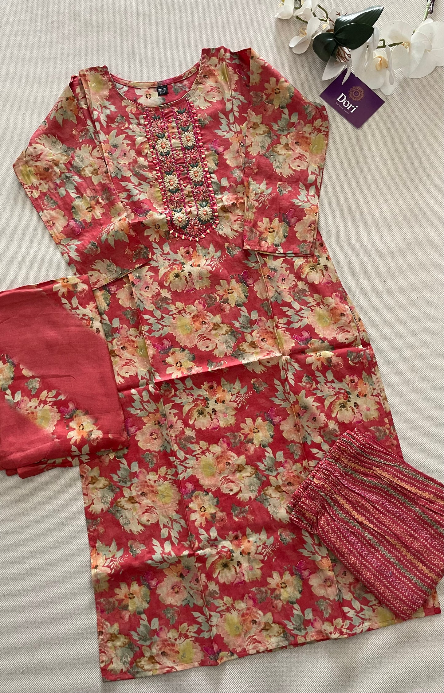 Muslin silk suit set
