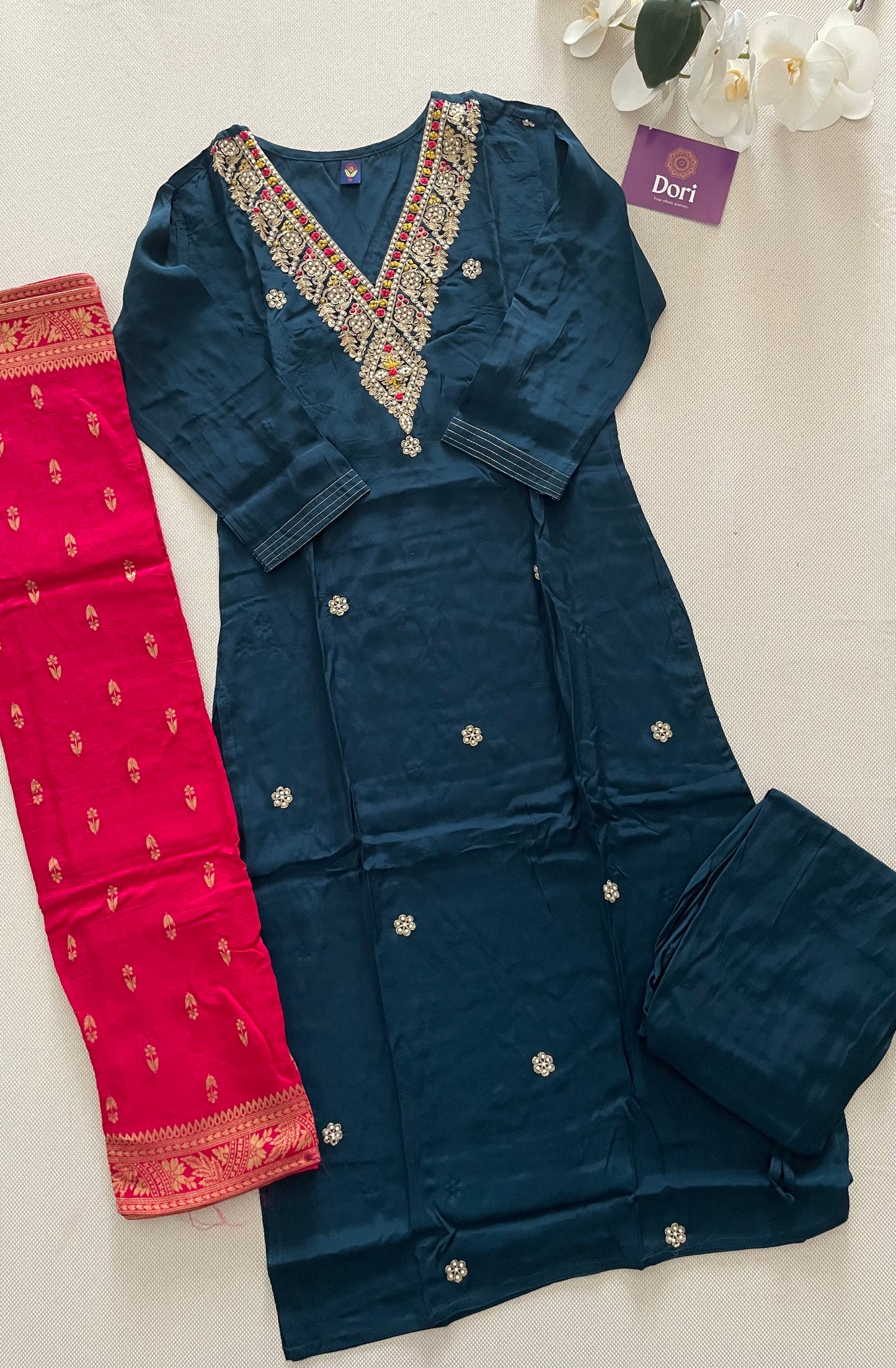 Muslin silk suit