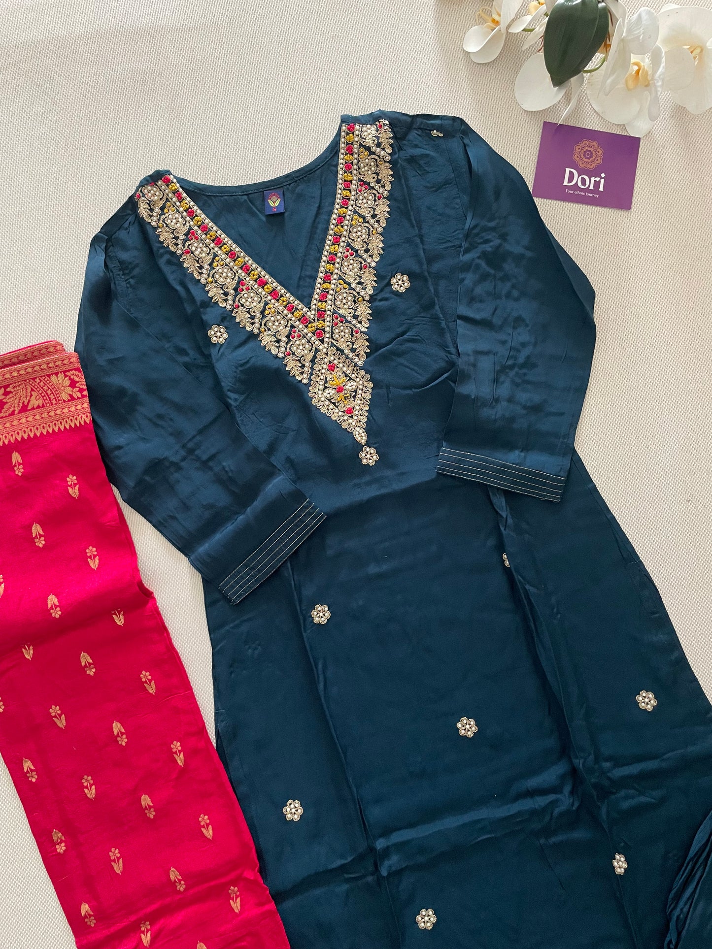 Muslin silk suit