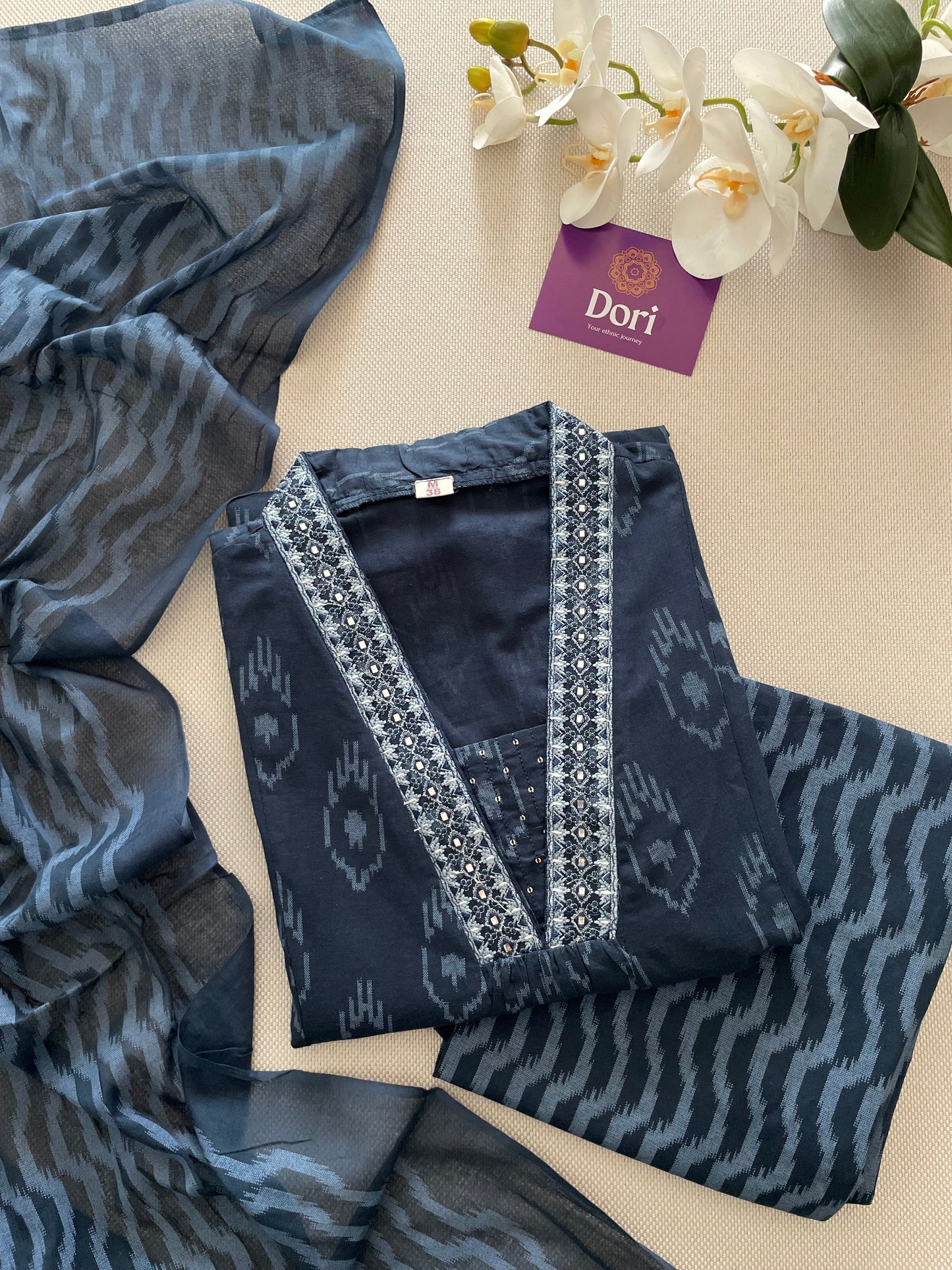 Ikkat cotton suit