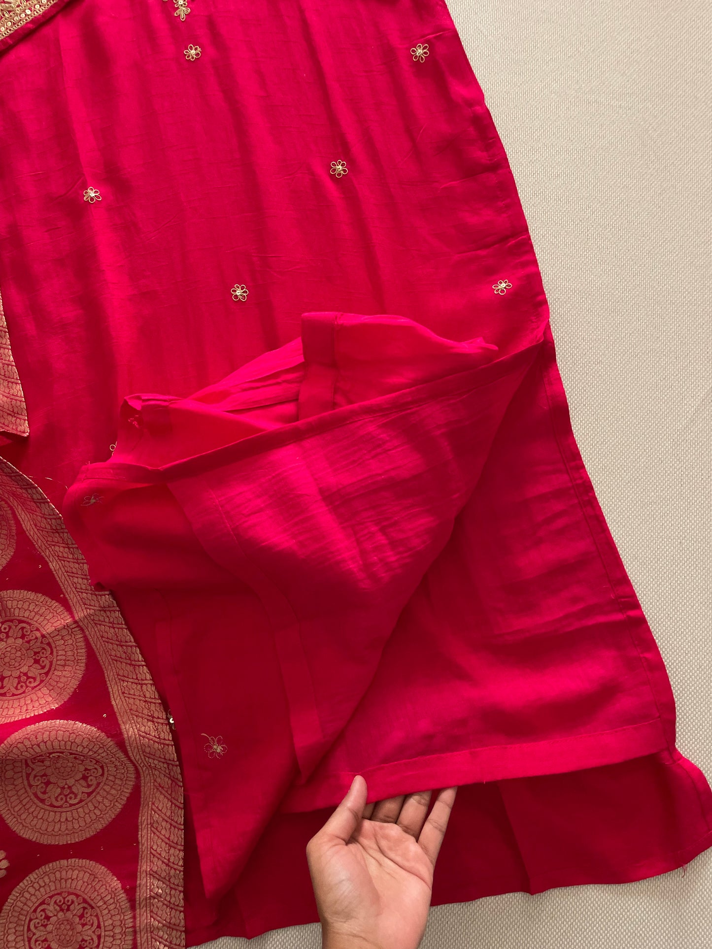Pure dola silk suit set