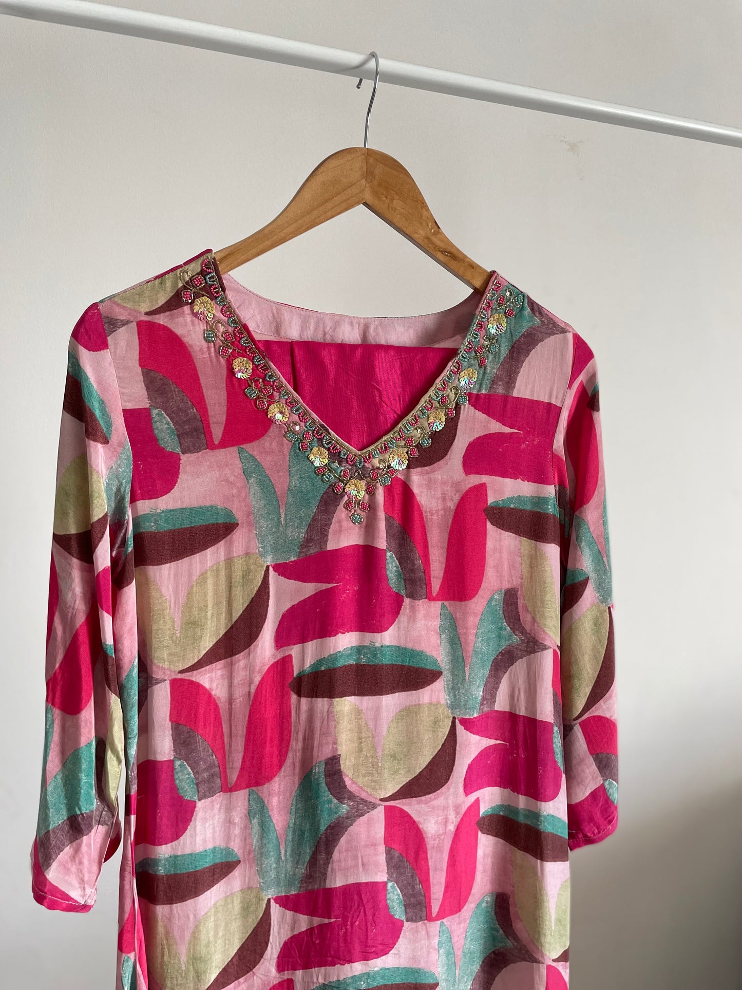Muslin silk suit set