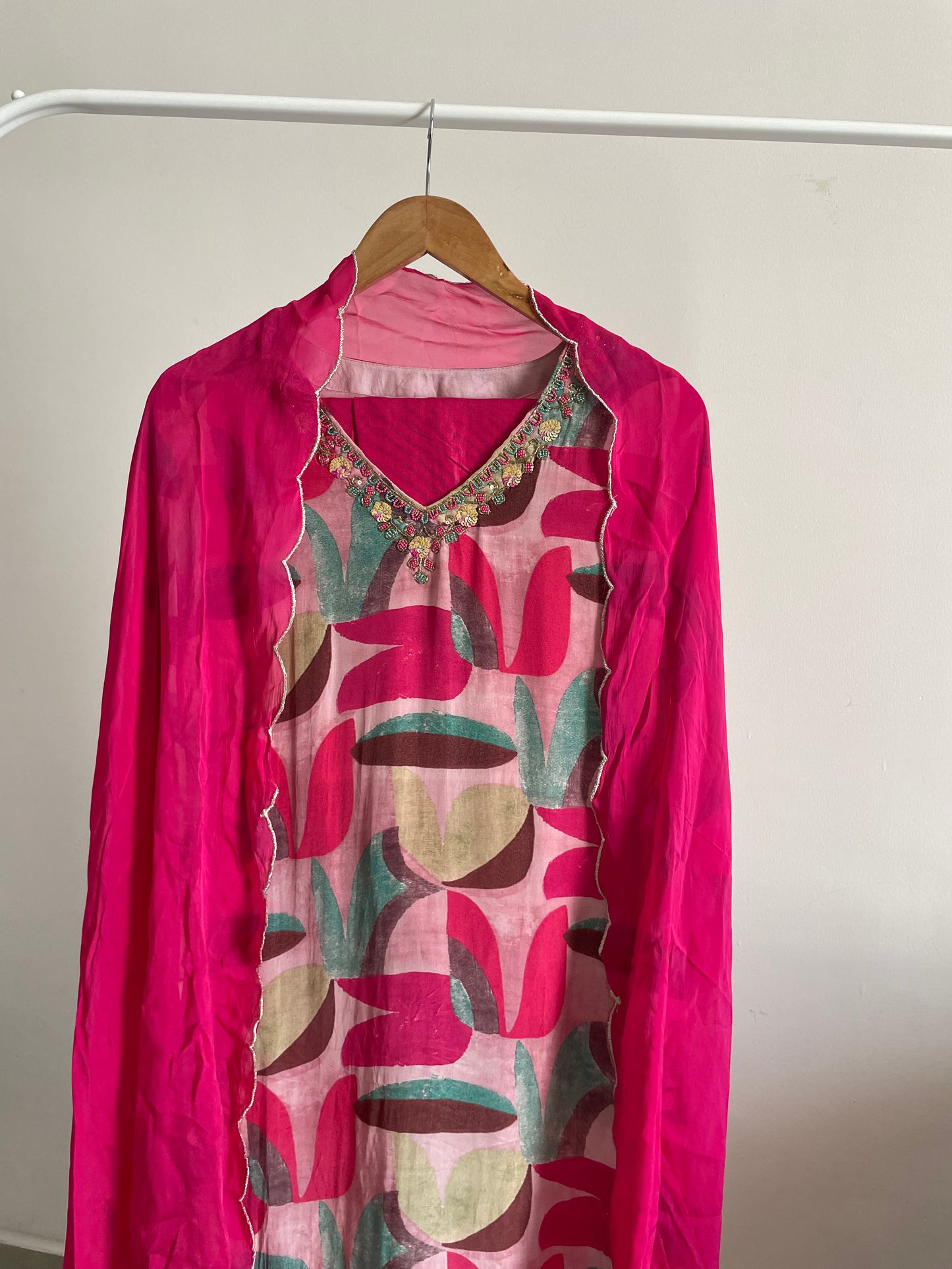 Muslin silk suit set