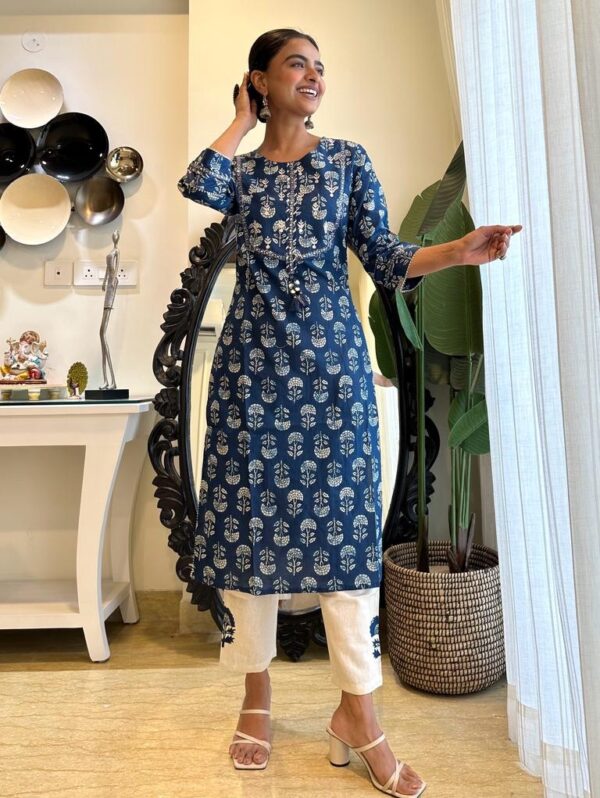 Laila indigo pant set