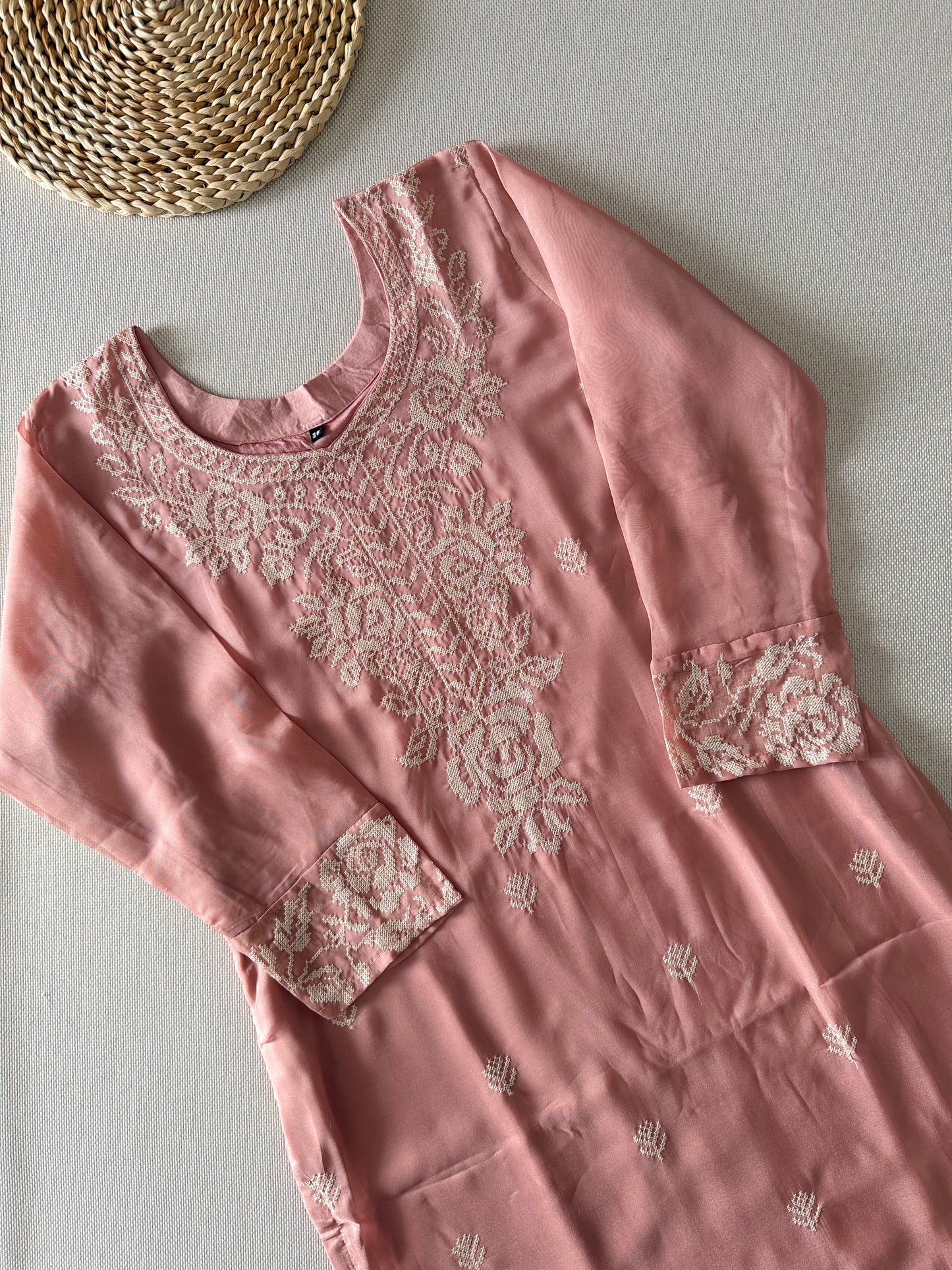 Noor Dusty pink organza suit