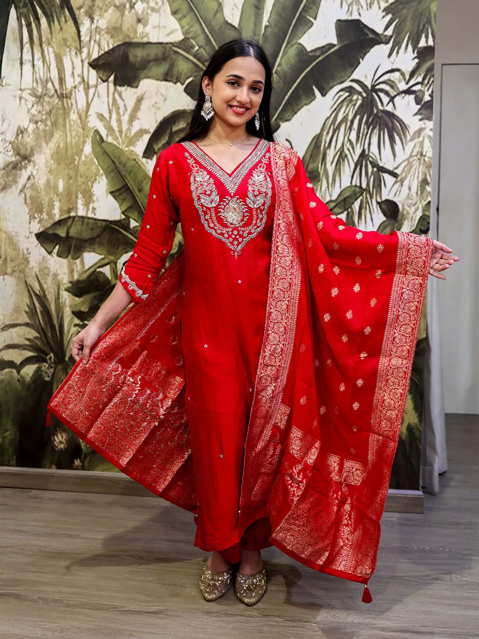 Sindoor Dola Silk Suit