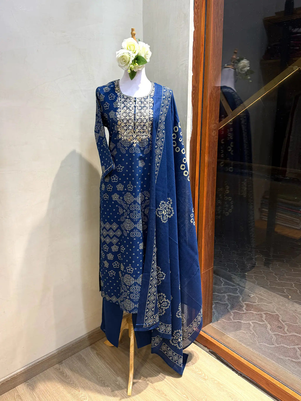 Blue Gotapati Cotton Suit Set
