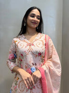 Peach cotton suit set