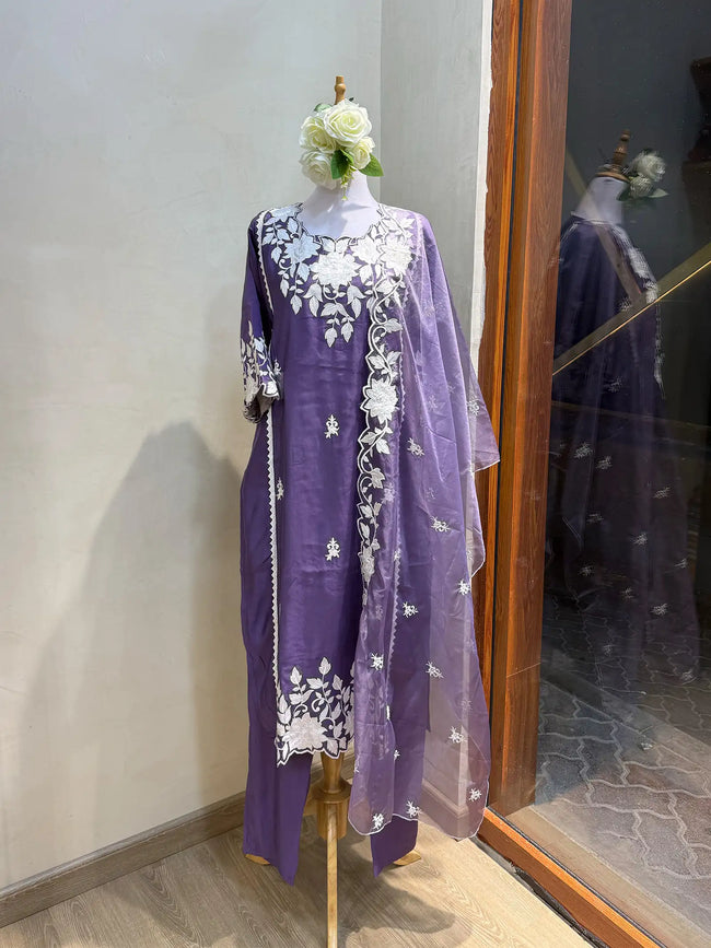 Modal Silk Suit Set Hover Image