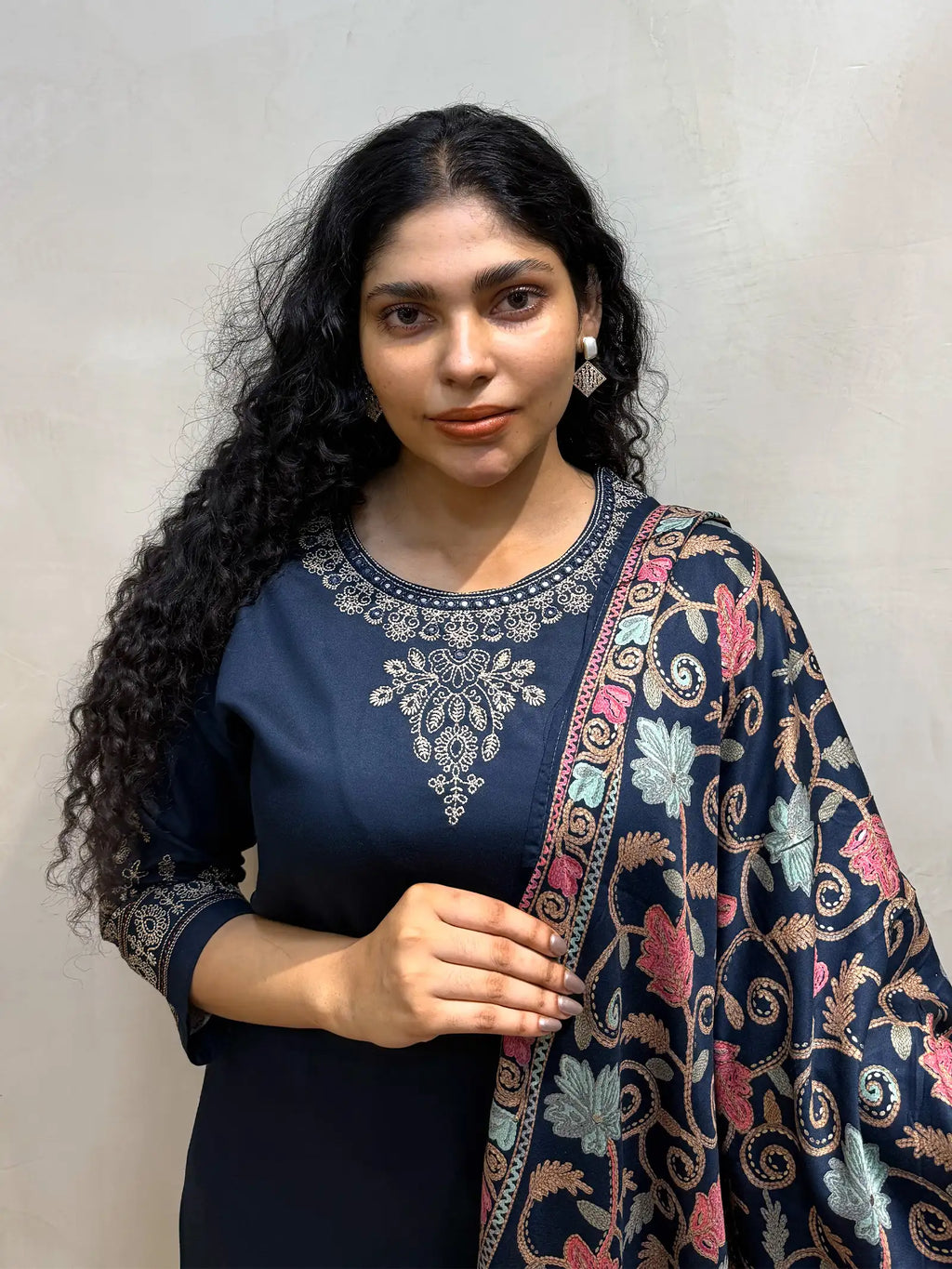 Blue Gajji Silk Suit