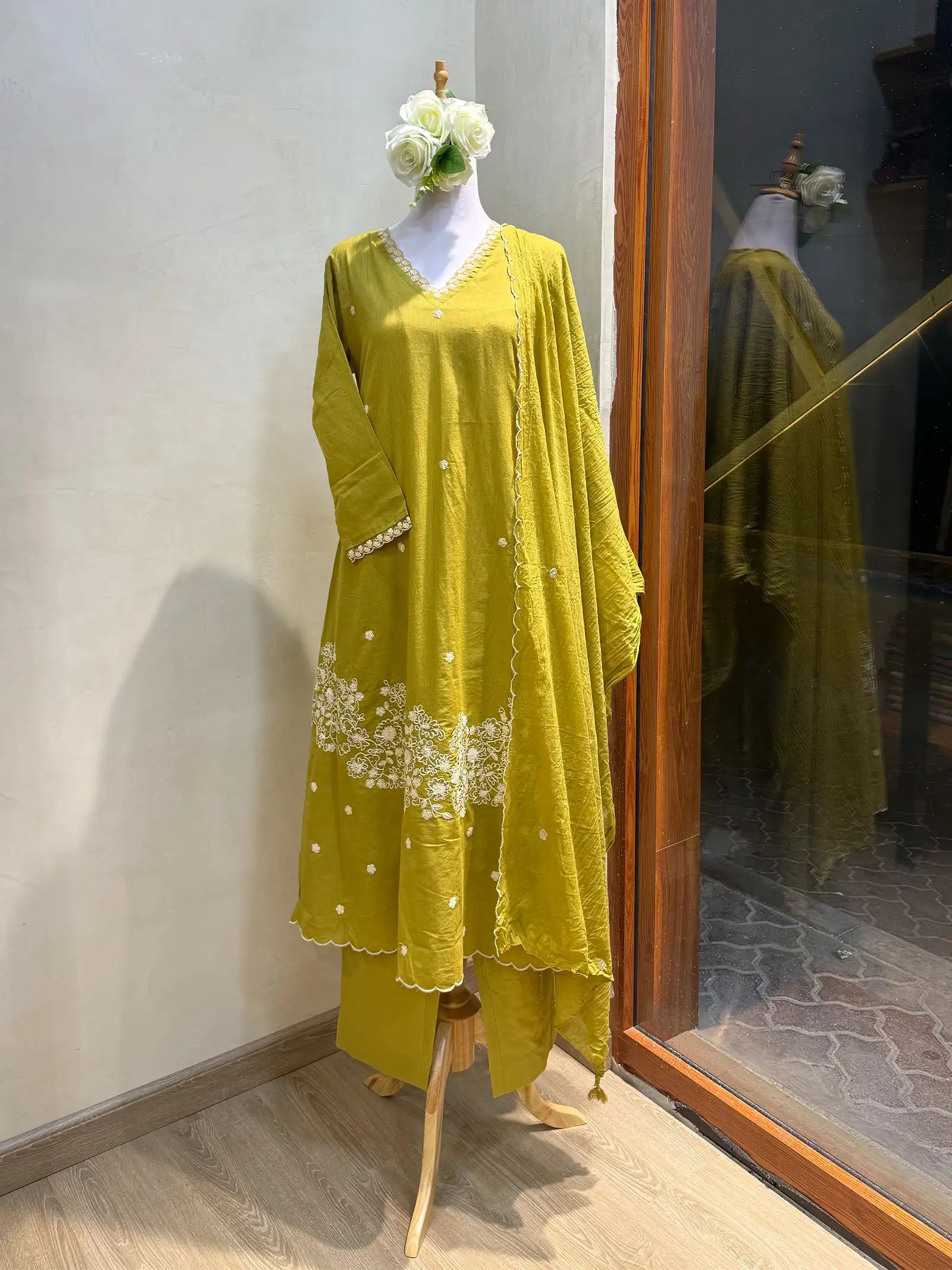 Green Cotton Suit
