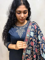 Blue Gajji Silk Suit