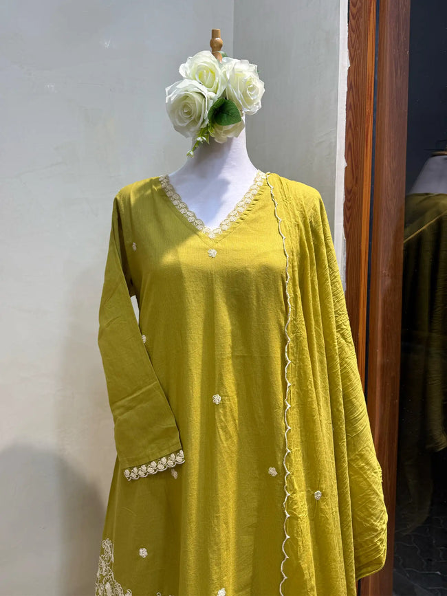 Green Cotton Suit Main Image