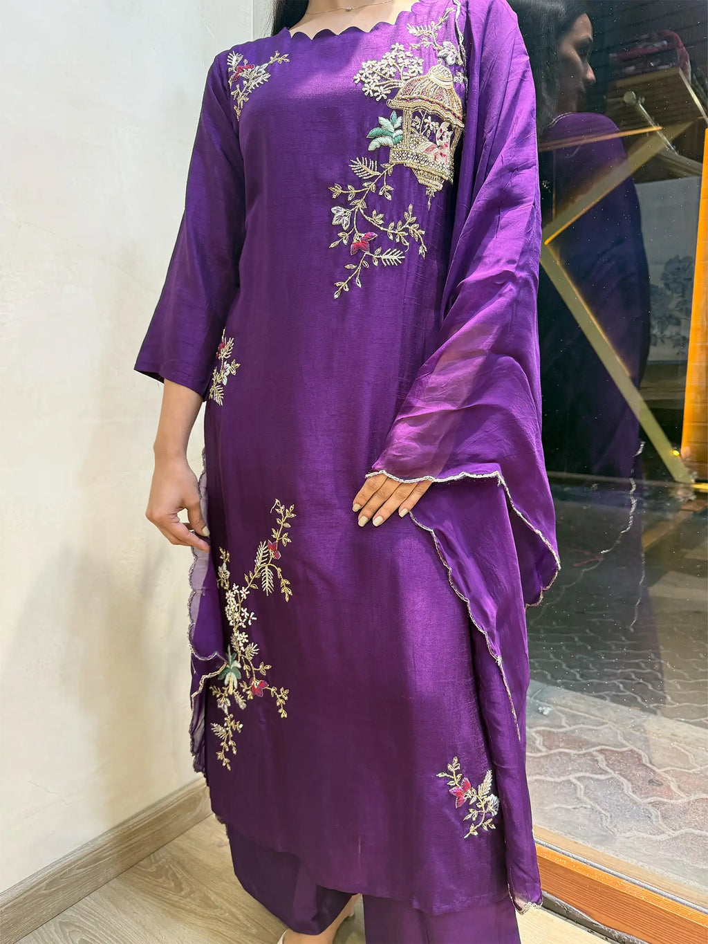 Dola silk handwork suit sets