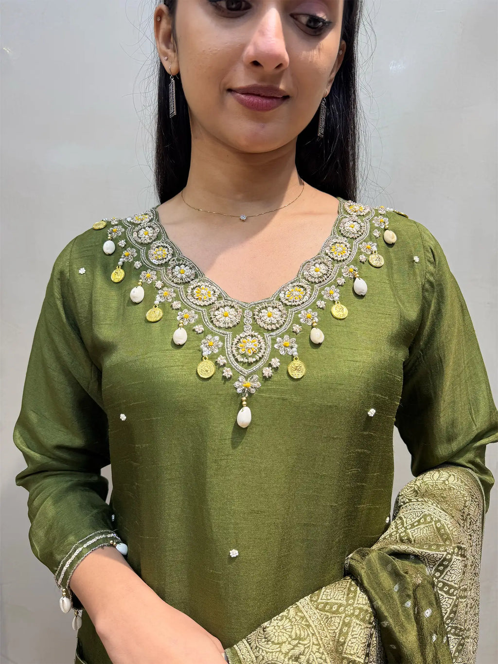 Premium Dola silk suit