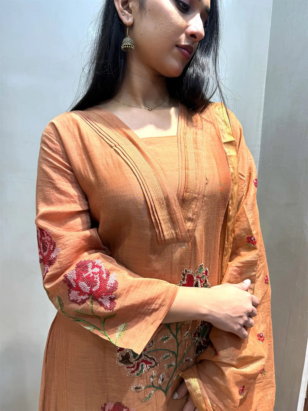 Banaras Mul Chanderi suit