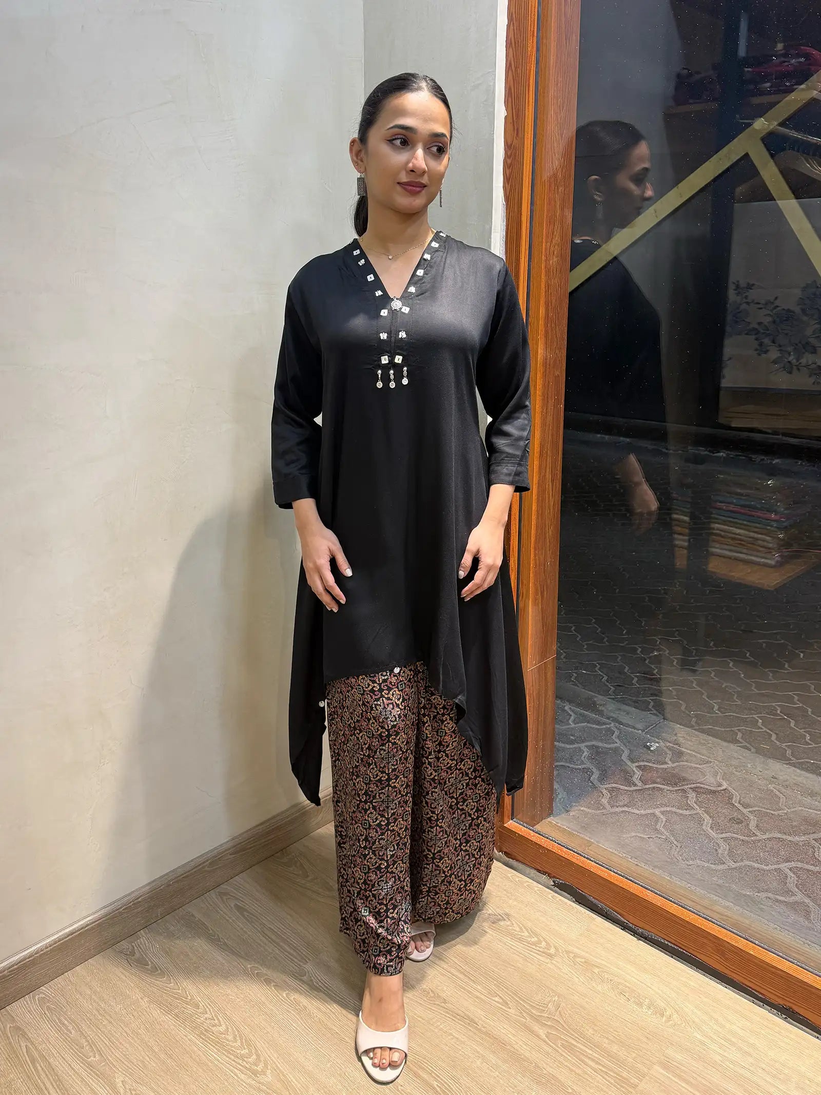 Viscose crepe palazzo set