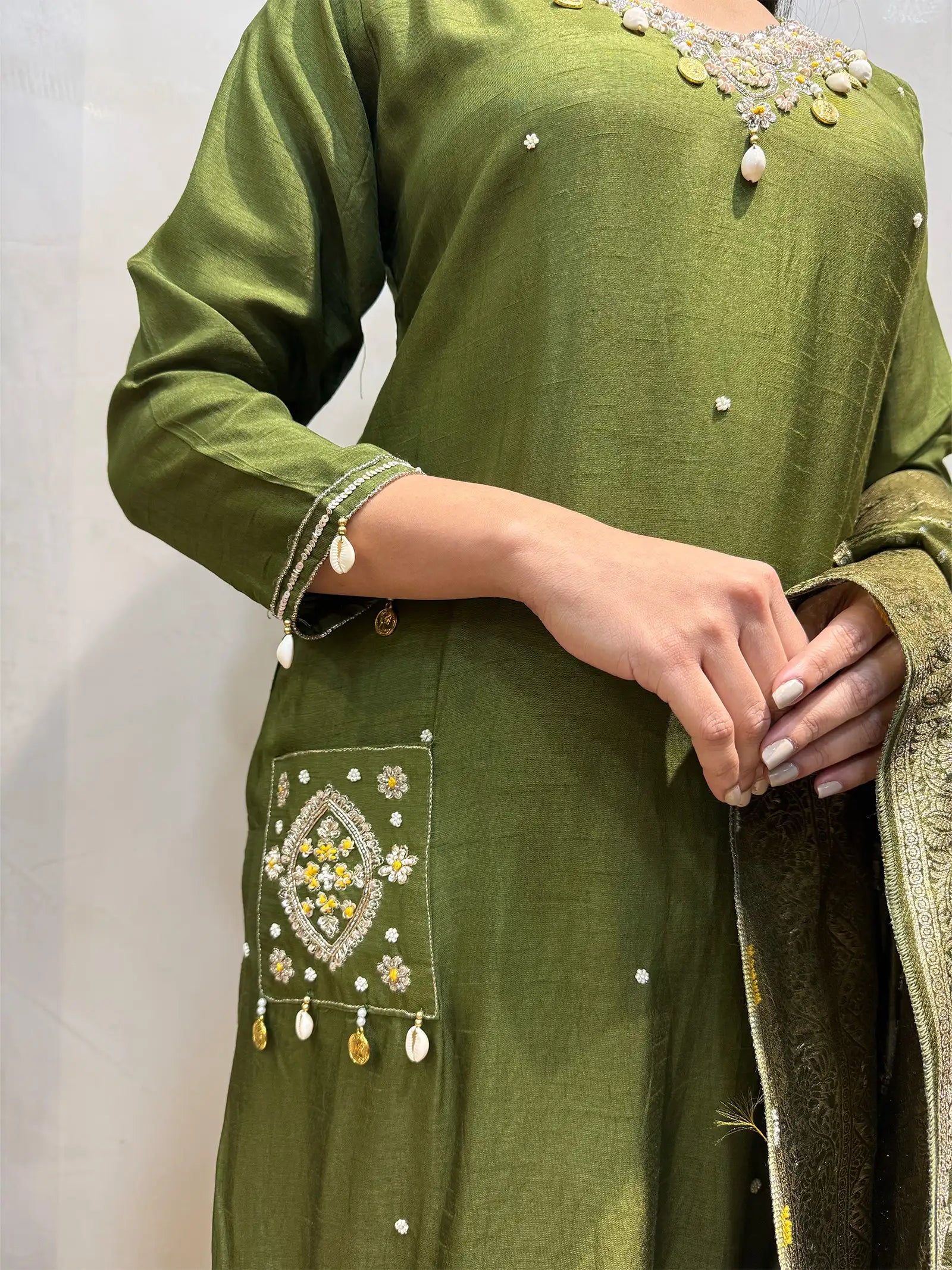 Premium Dola silk suit
