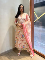 Peach cotton suit set