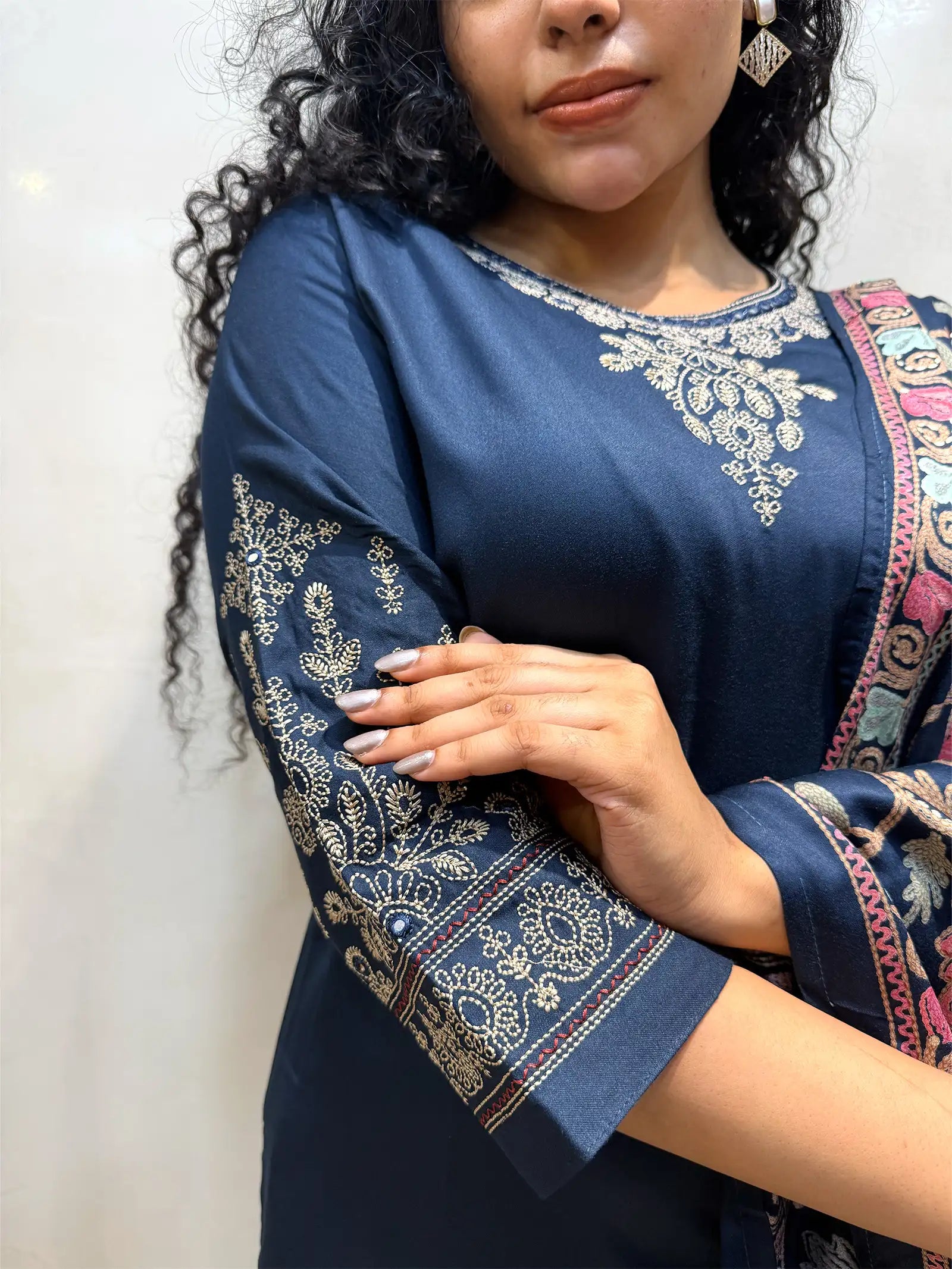 Blue Gajji Silk Suit
