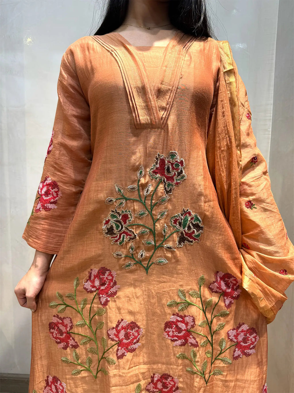 Banaras Mul Chanderi suit