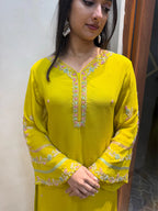 Premium georgette sharara suit with handwork