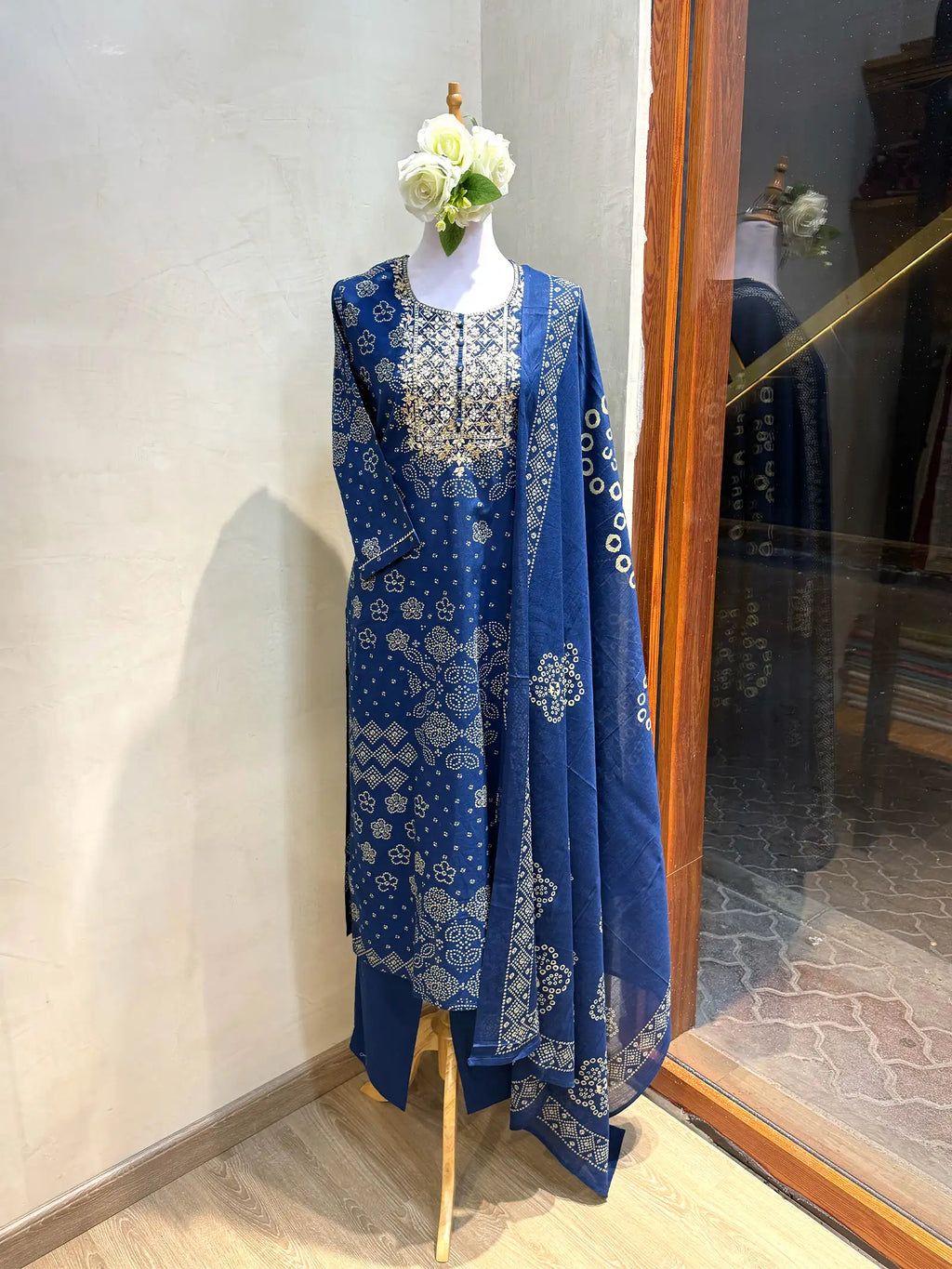 Blue Gotapati Cotton Suit Set