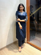 Blue Gajji Silk Suit